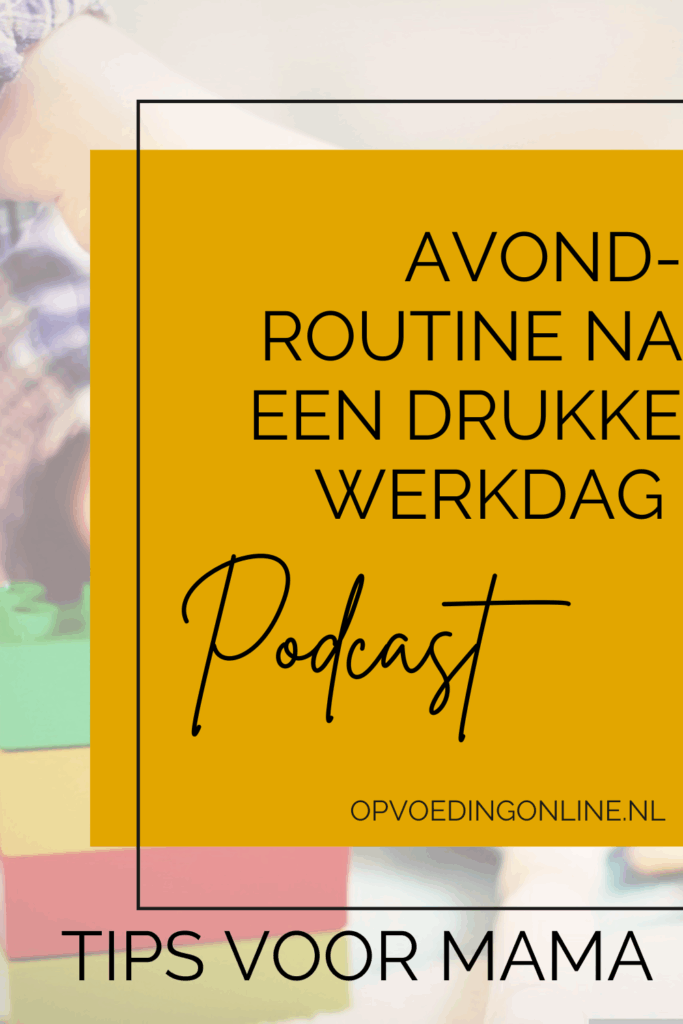 Avondroutine voor werkende moeders met weinig energie: over maaltijden en verwachtingen - podcast